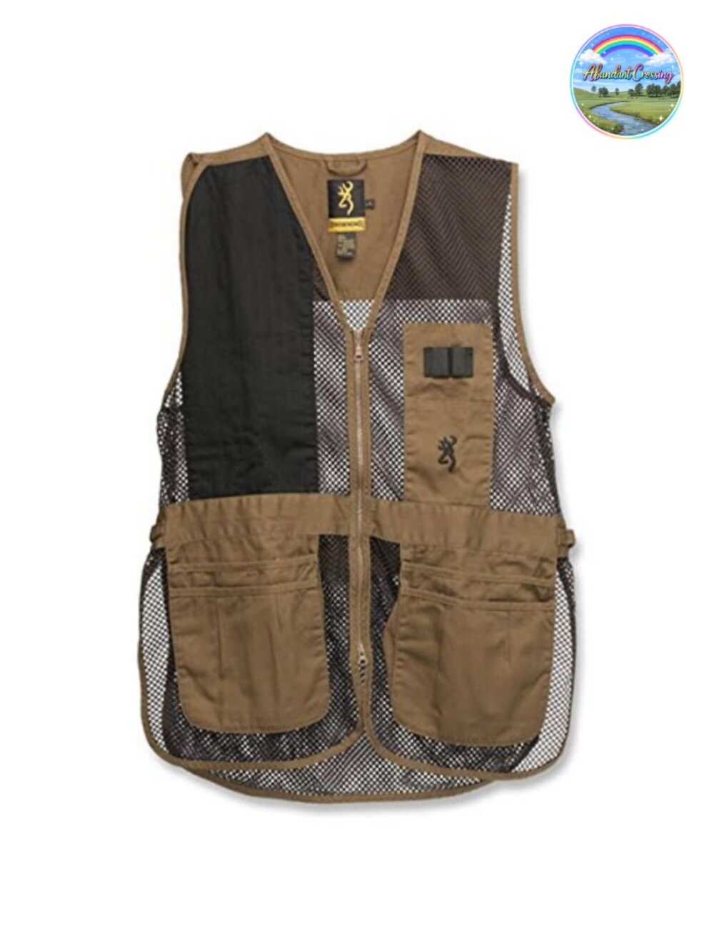 Browning Trapper Creek Mesh Shooting Vest Sleeveless Camouflage Zipper Utility